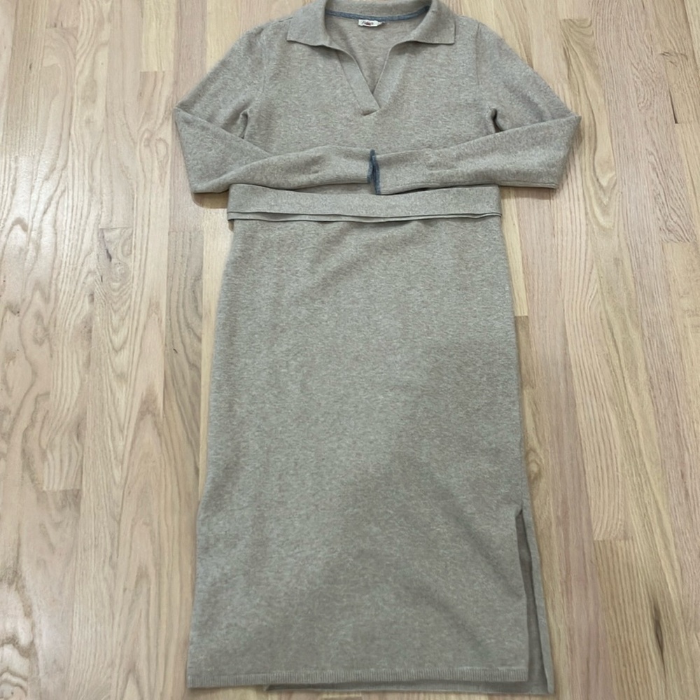 Faherty Jackson sweater dress oatmeal sz Small